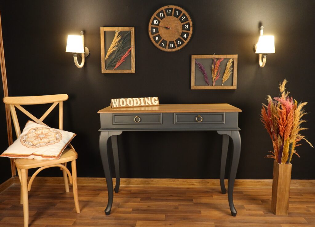 Wooding 100 Cm Masif Antrasit Naturel Dresuar