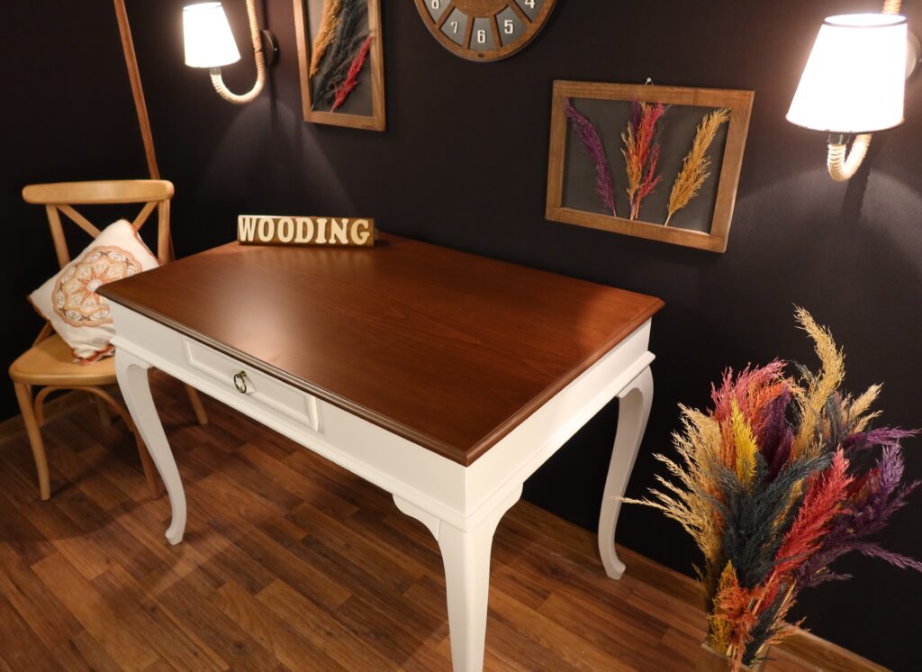 Wooding 120 Cm Masif Beyaz Ceviz Çalışma Masası - Görsel 4