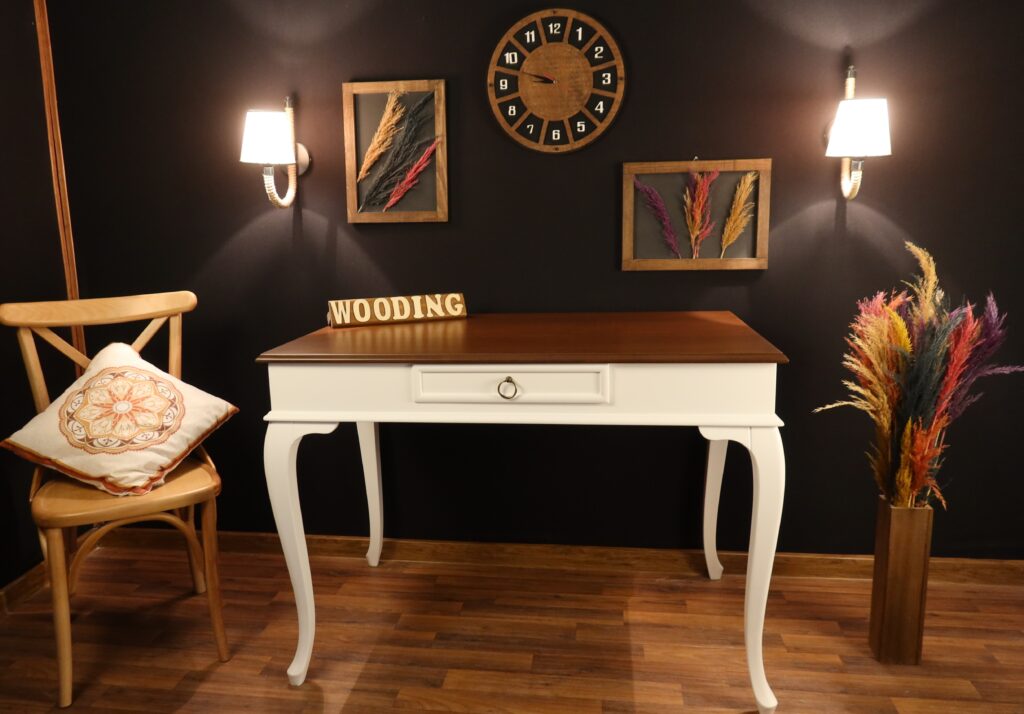 Wooding 120 Cm Masif Beyaz Ceviz Çalışma Masası