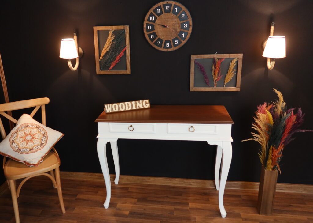 Wooding 120 Cm Masif Beyaz Ceviz Dresuar - Görsel 4