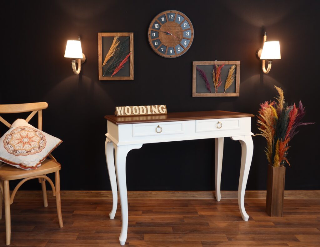Wooding 120 Cm Masif Beyaz Ceviz Dresuar - Görsel 5