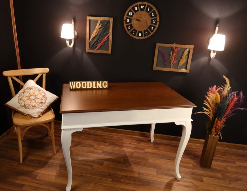 Wooding 100 Cm Masif Beyaz Ceviz Yemek Masası - Görsel 2