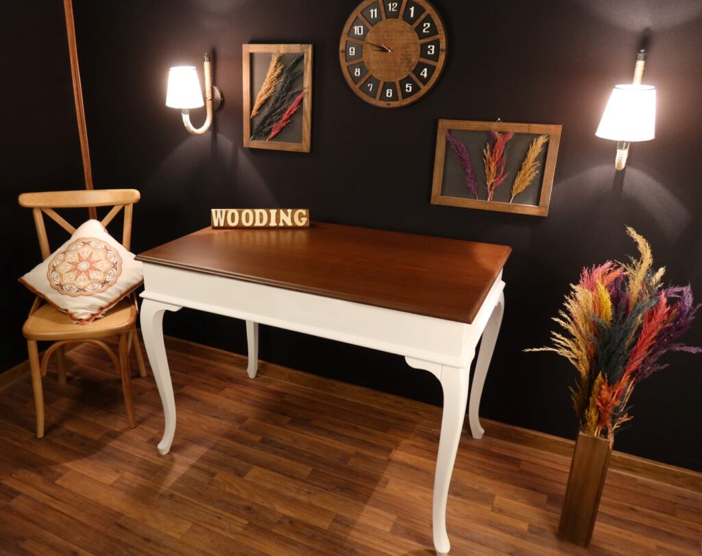 Wooding 100 Cm Masif Beyaz Ceviz Yemek Masası