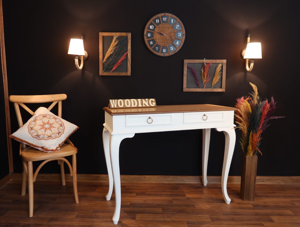 Wooding 120 Cm Masif Beyaz Naturel Dresuar - Görsel 2