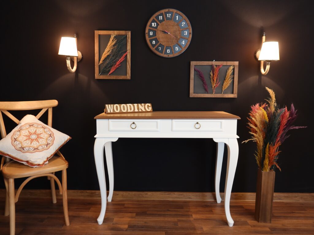 Wooding 120 Cm Masif Beyaz Naturel Dresuar