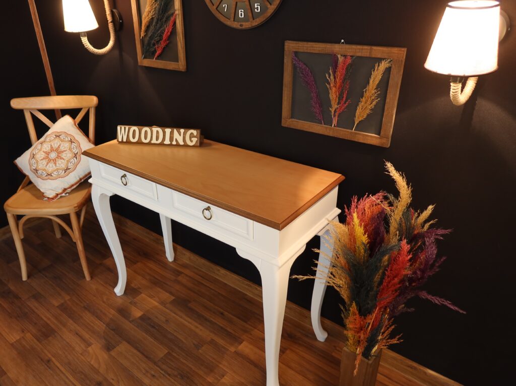 Wooding 120 Cm Masif Beyaz Naturel Dresuar - Görsel 3
