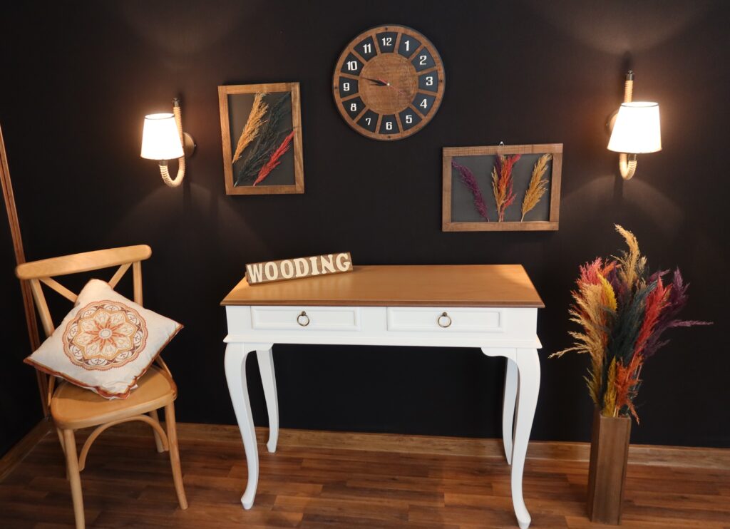 Wooding 120 Cm Masif Beyaz Naturel Dresuar - Görsel 4