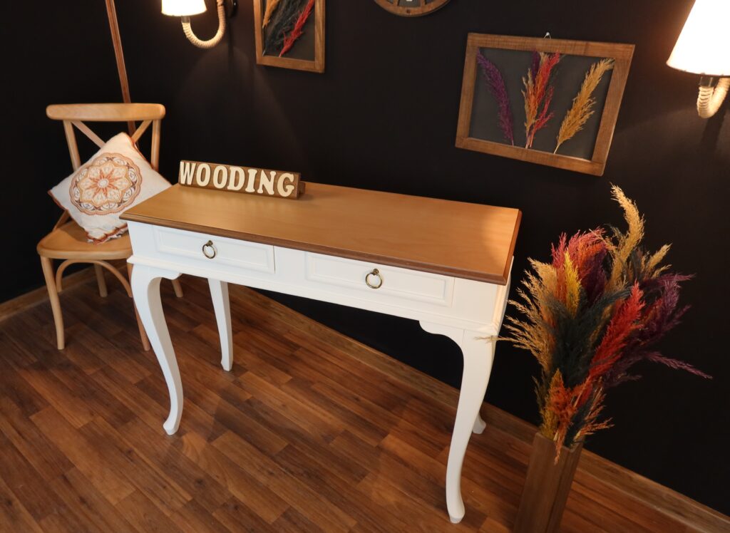 Wooding 120 Cm Masif Beyaz Naturel Dresuar - Görsel 5