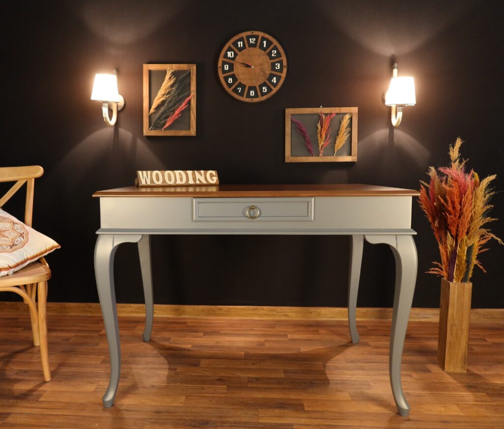 Wooding 100 Cm Masif Gri Ceviz Çalışma Masası