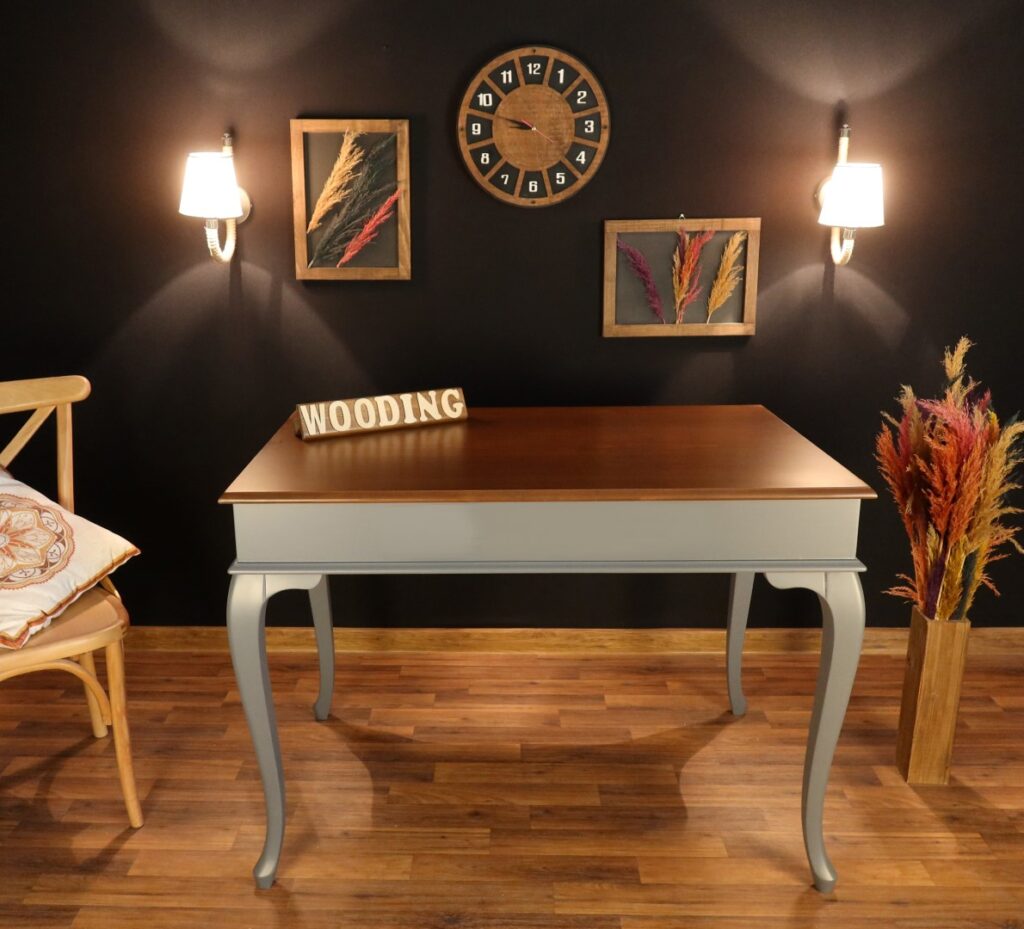 Wooding 100 Cm Masif Gri Ceviz Yemek Masası - Görsel 3