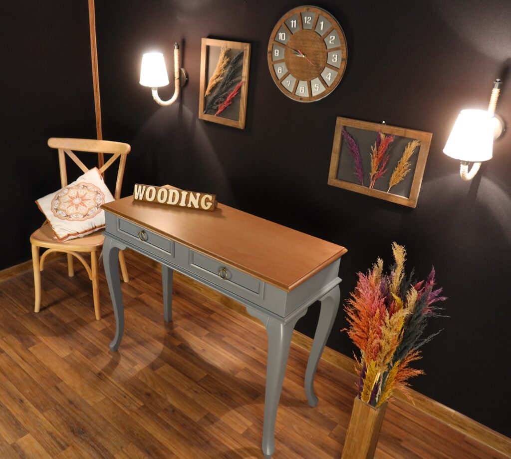 Wooding 120 Cm Masif Gri Naturel Dresuar - Görsel 2
