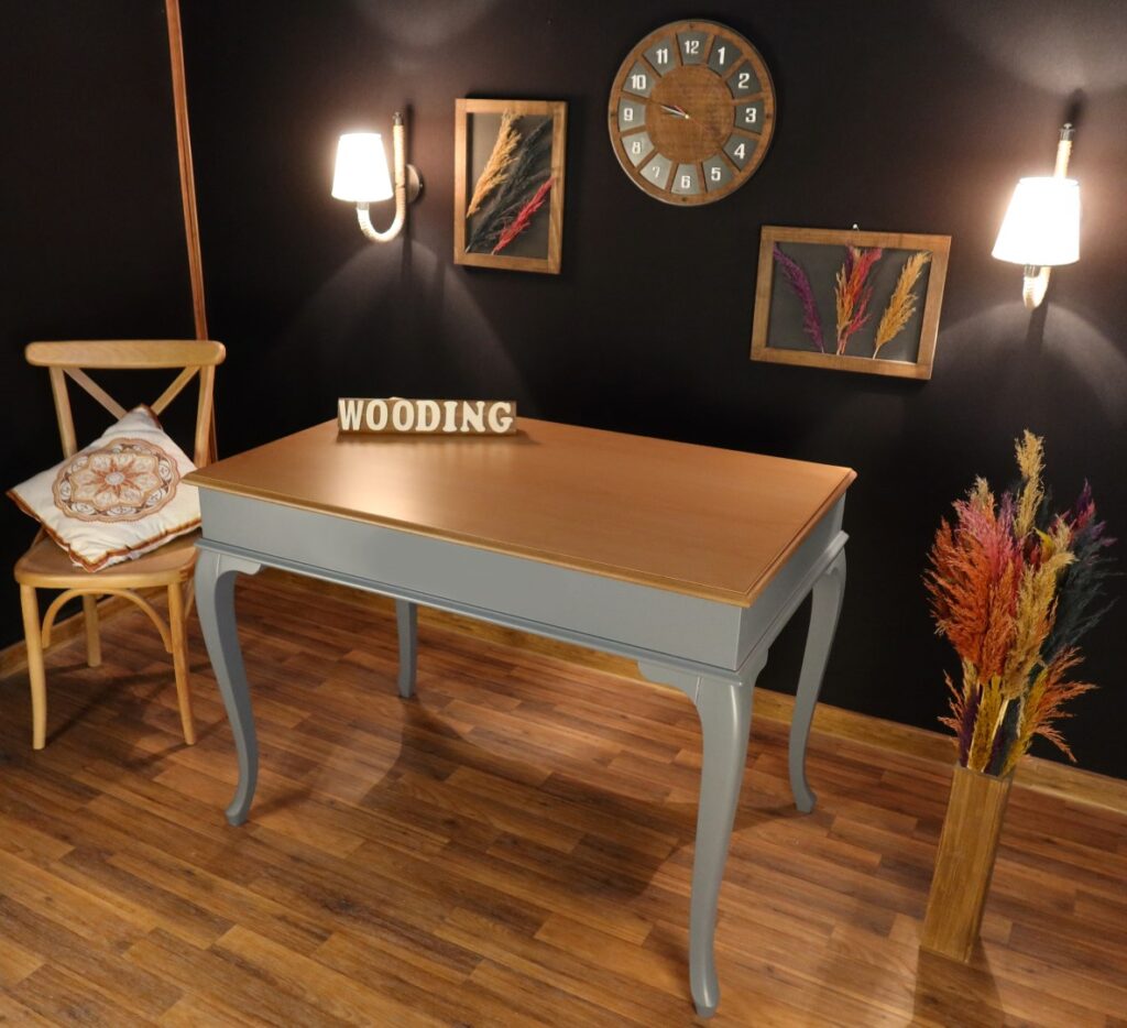 Wooding 120 Cm Masif Gri Naturel Yemek Masası - Görsel 3