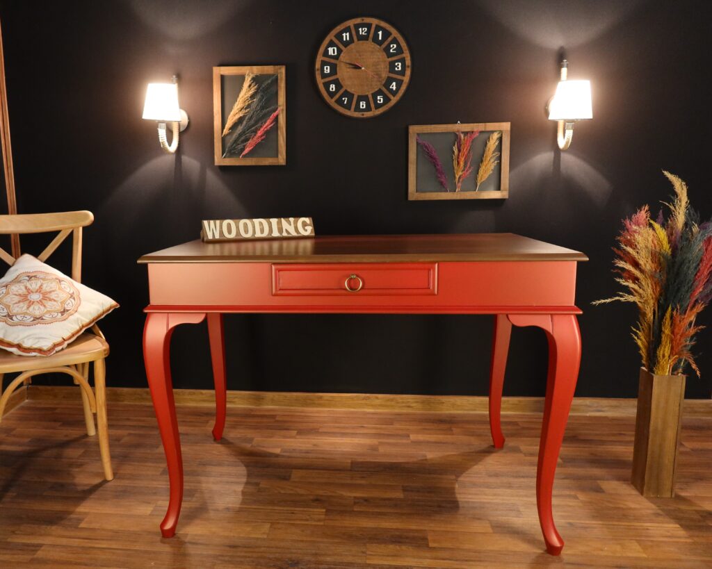 Wooding 100 Cm Masif Kırmızı Ceviz Çalışma Masası