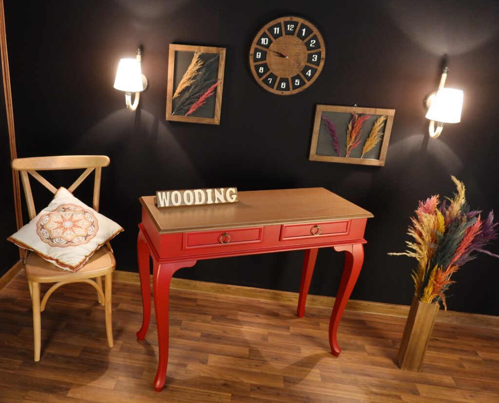 Wooding 100 Cm Masif Kırmızı Naturel Dresuar - Görsel 3