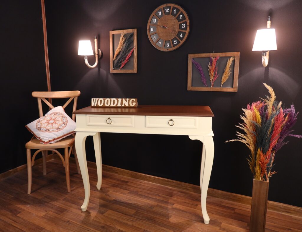 Wooding 120 Cm Masif Krem Ceviz Dresuar - Görsel 2