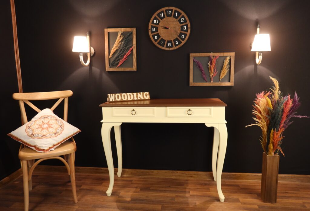 Wooding 120 Cm Masif Krem Ceviz Dresuar
