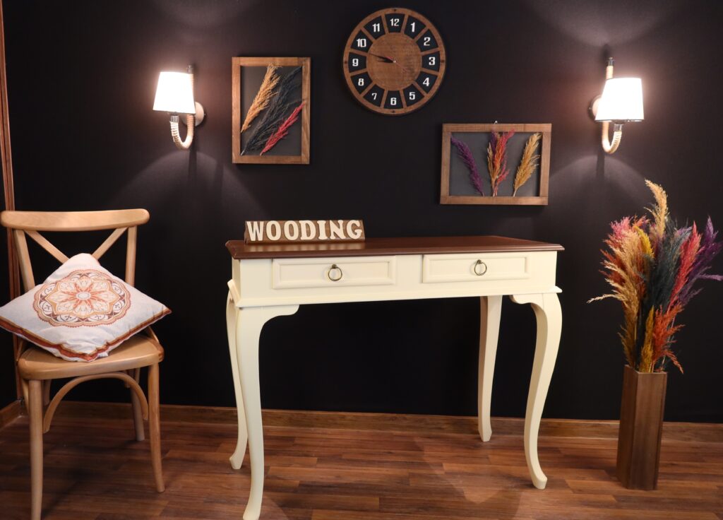 Wooding 120 Cm Masif Krem Ceviz Dresuar - Görsel 3
