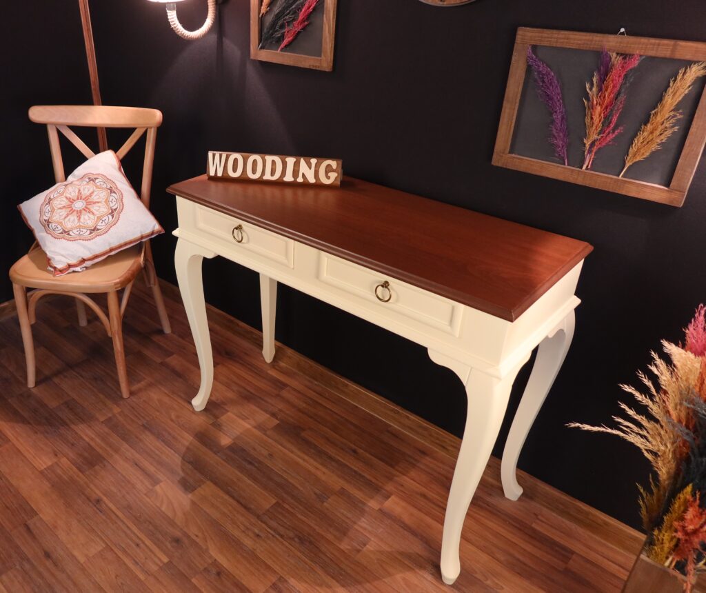 Wooding 120 Cm Masif Krem Ceviz Dresuar - Görsel 4