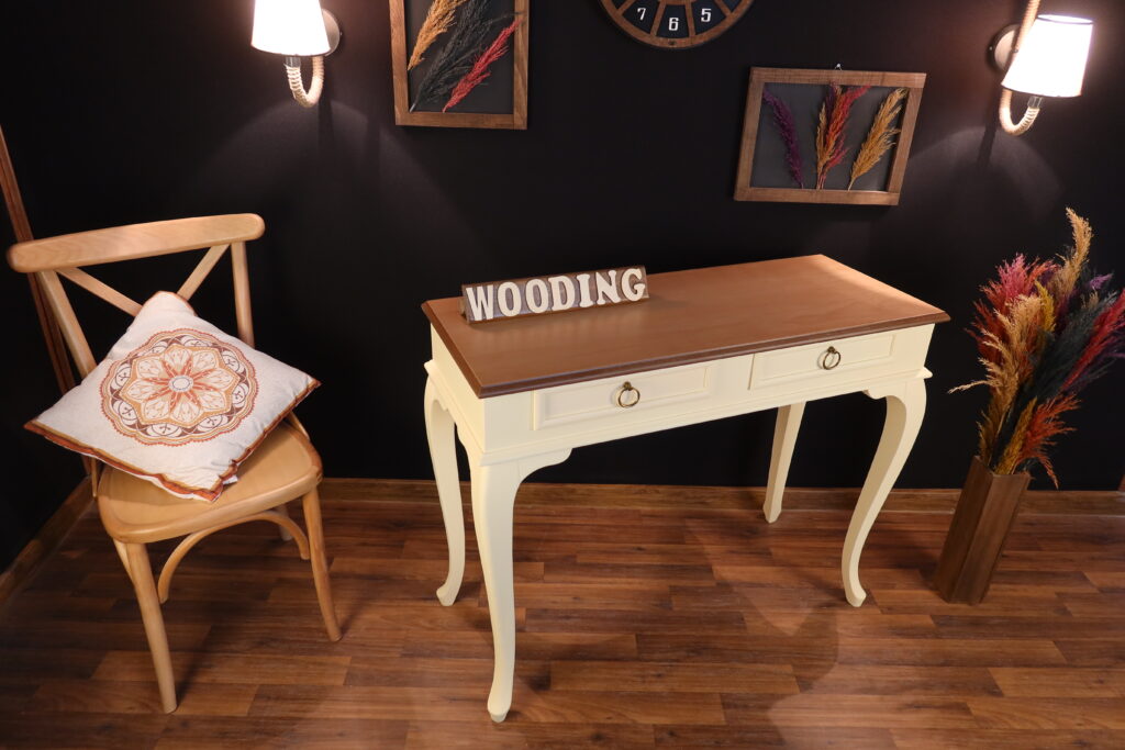 Wooding 100 Cm Masif Krem Naturel Dresuar - Görsel 4
