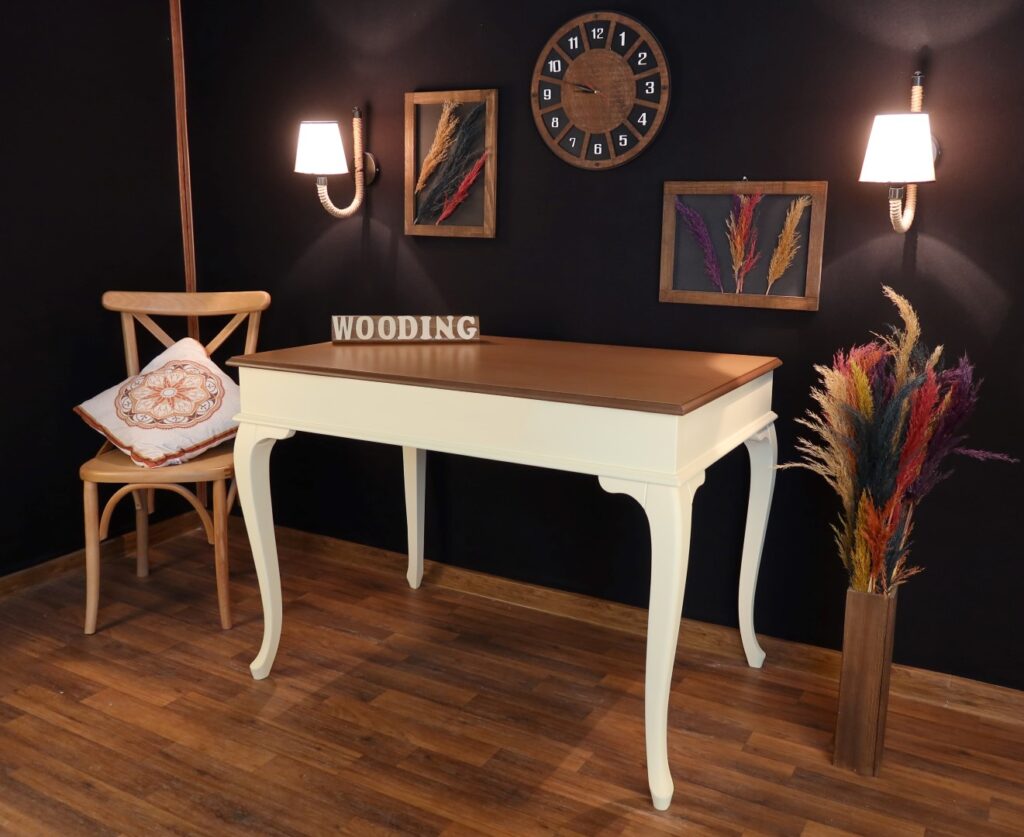 Wooding 100 Cm Masif Krem Naturel Yemek Masası