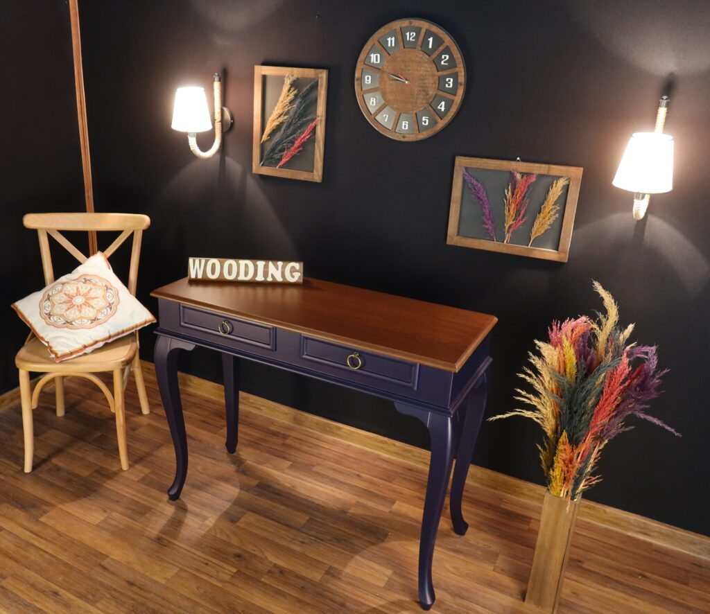 Wooding 120 Cm Masif Lacivert Ceviz Dresuar - Görsel 5