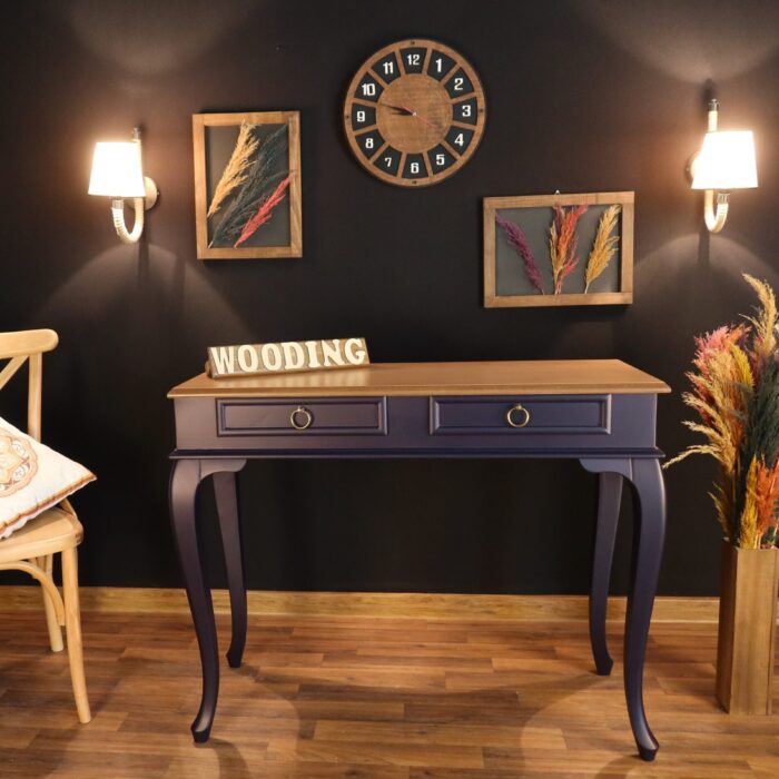 Wooding 100 Cm Masif Lacivert Naturel Dresuar