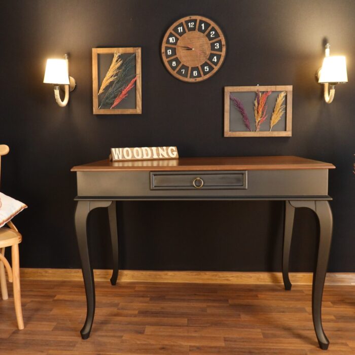 Wooding 120 Cm Masif Siyah Ceviz Çalışma Masası
