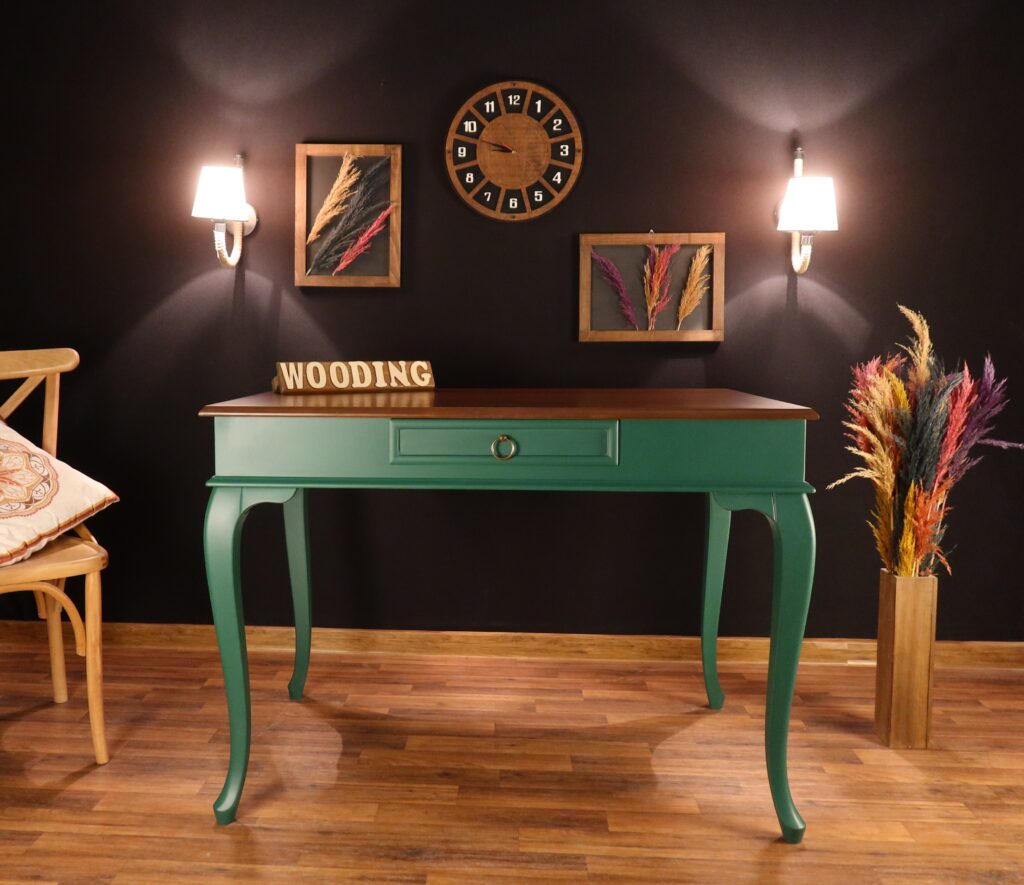 Wooding 120 Cm Masif Yeşil Ceviz Çalışma Masası
