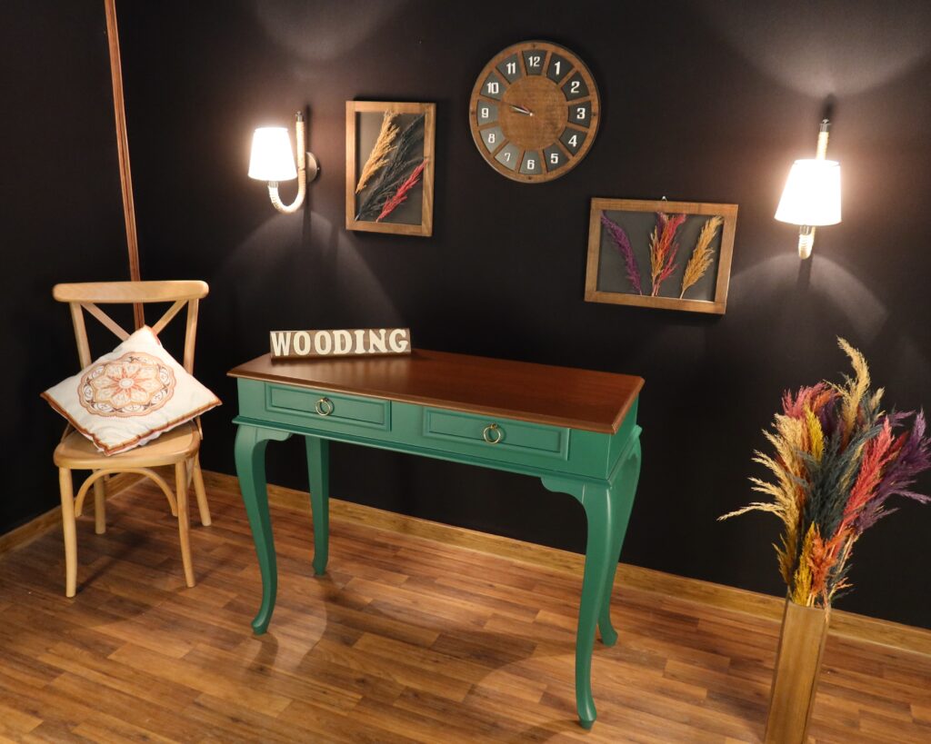 Wooding 120 Cm Masif Yeşil Ceviz Dresuar - Görsel 3