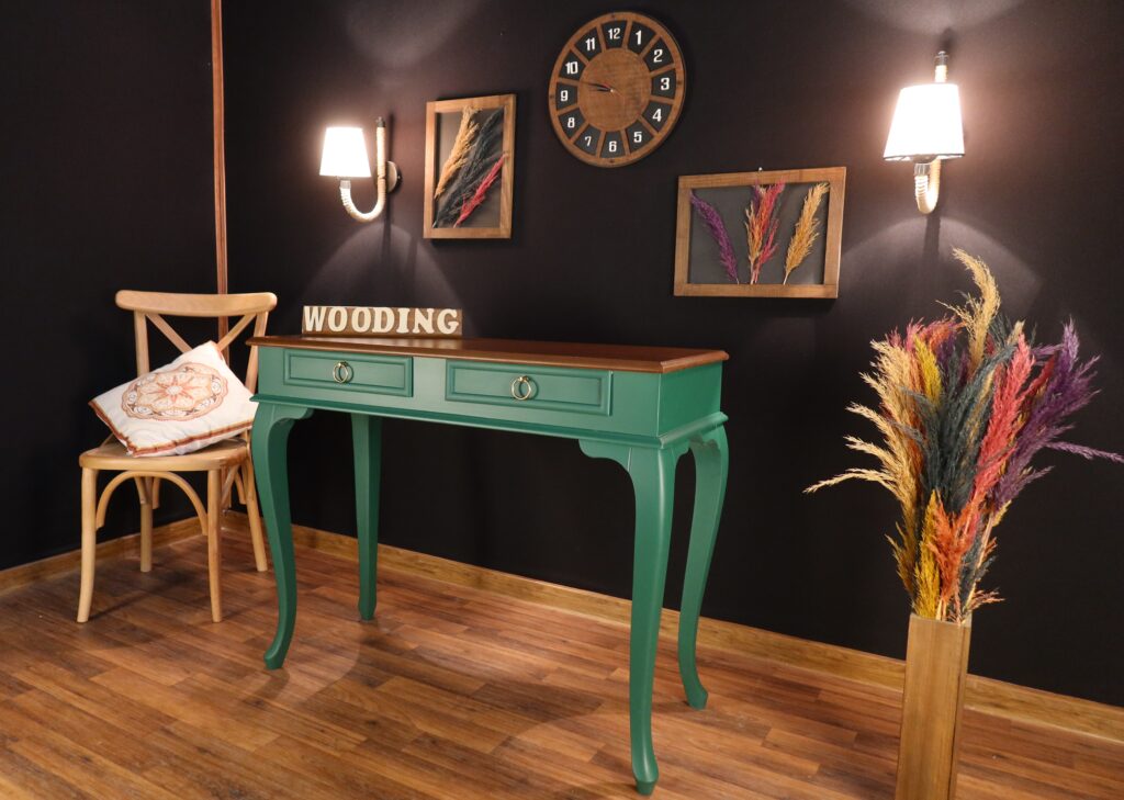 Wooding 120 Cm Masif Yeşil Ceviz Dresuar - Görsel 5