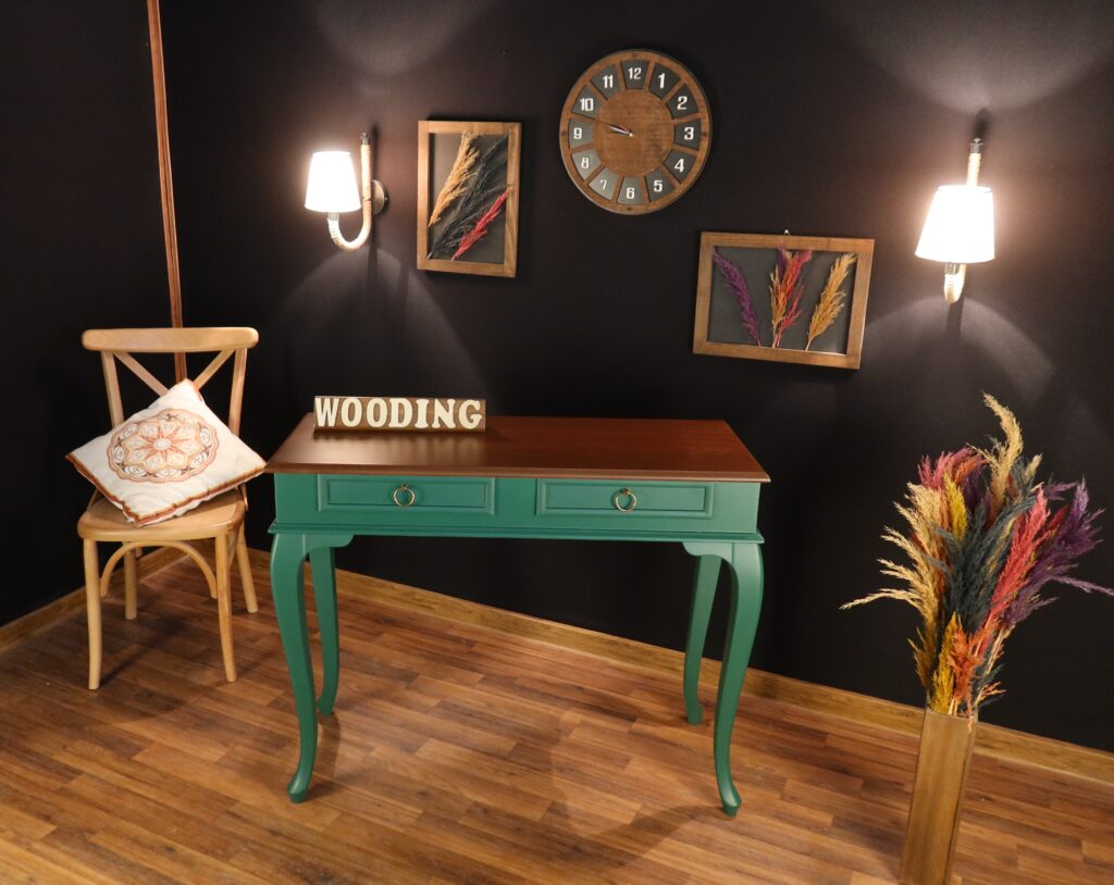 Wooding 120 Cm Masif Yeşil Ceviz Dresuar - Görsel 6