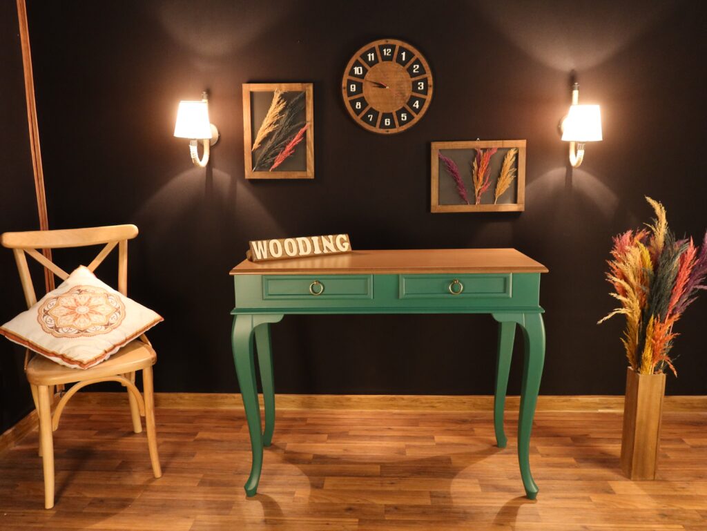 Wooding 100 Cm Masif Yeşil Naturel Dresuar