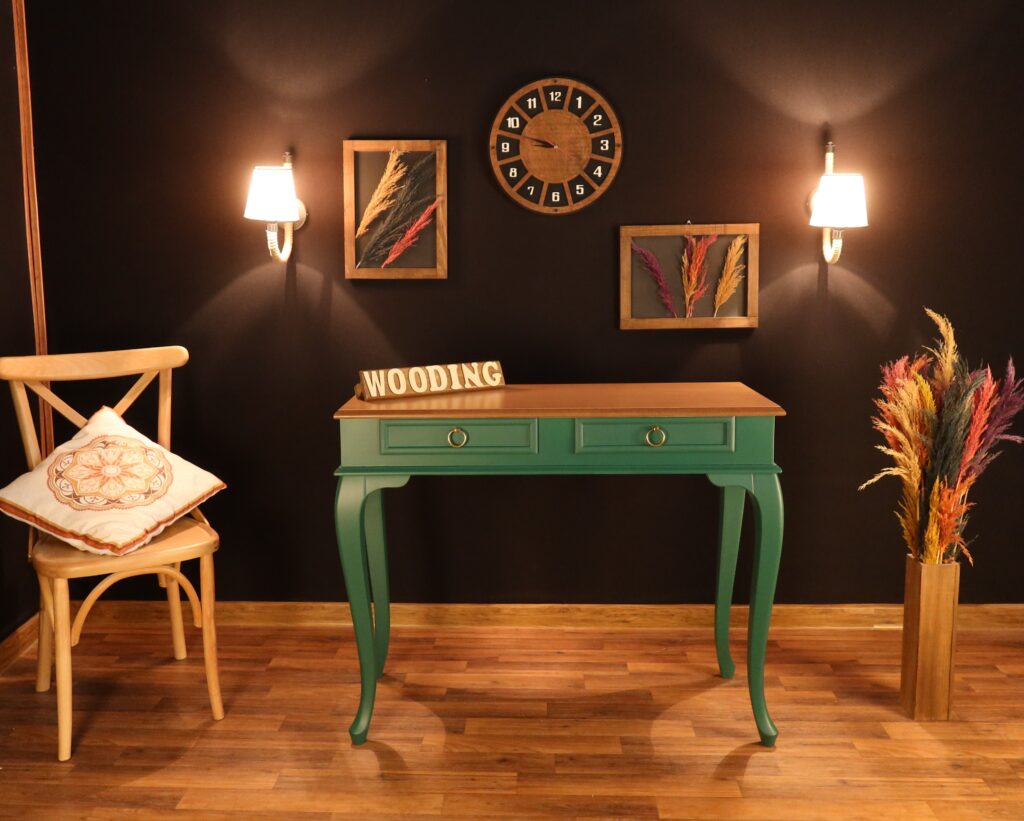 Wooding 100 Cm Masif Yeşil Naturel Dresuar - Görsel 4
