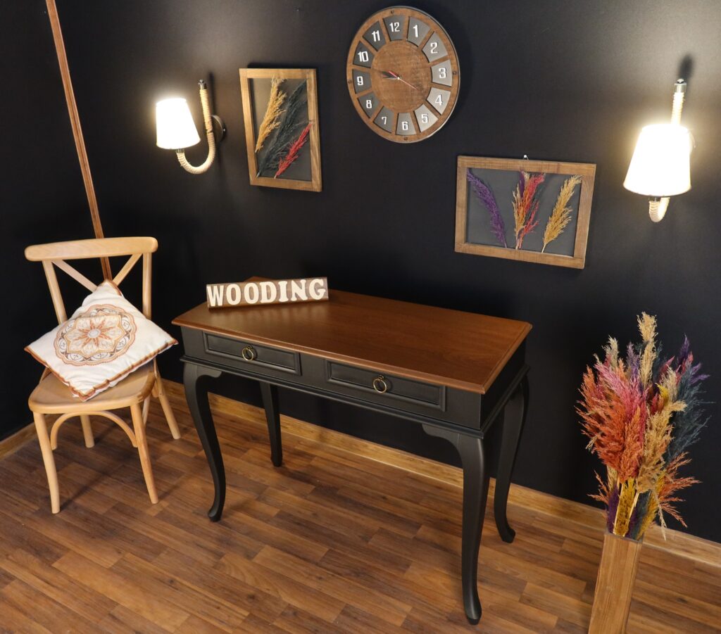 Wooding 120 Cm Masif Siyah Ceviz Dresuar - Görsel 4