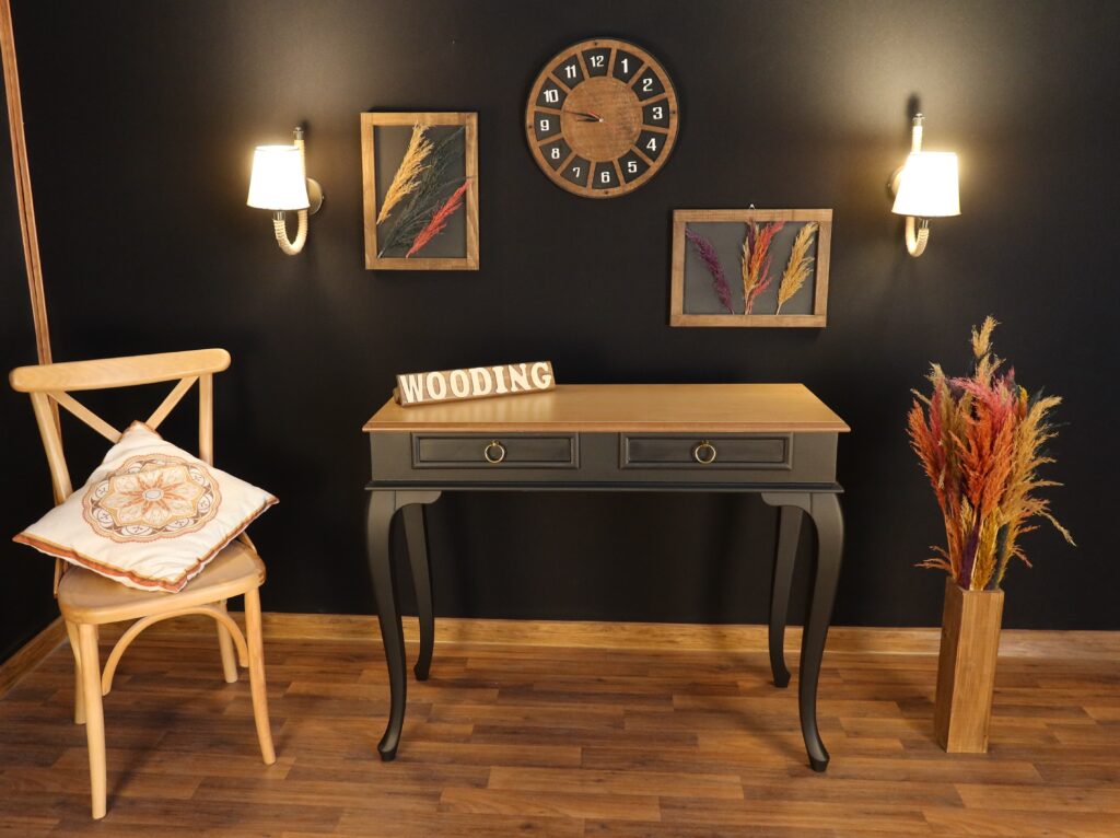 Wooding 100 Cm Masif Siyah Naturel Dresuar - Görsel 2