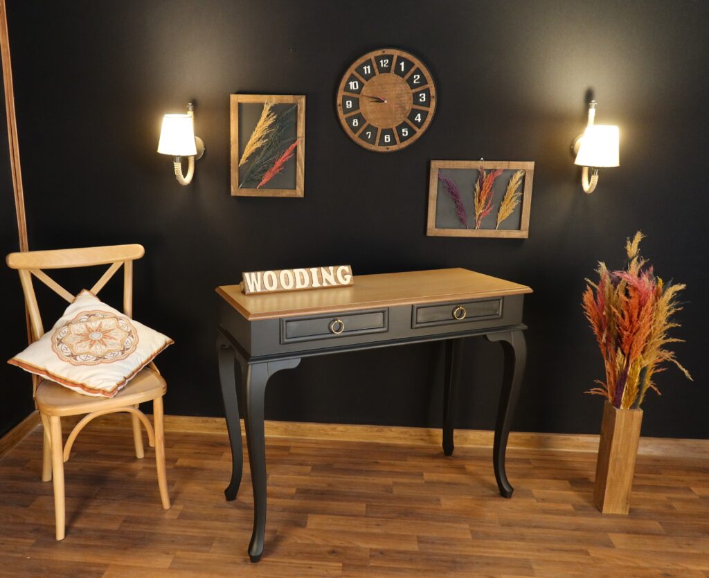 Wooding 100 Cm Masif Siyah Naturel Dresuar - Görsel 3