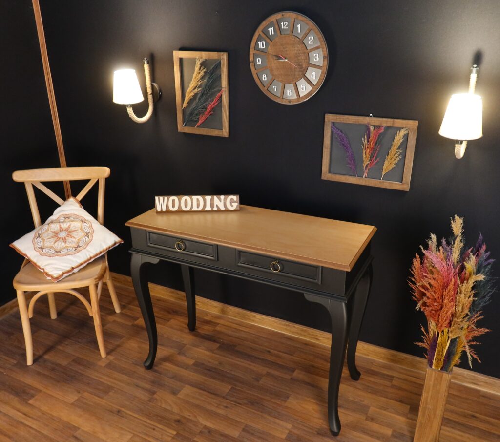 Wooding 100 Cm Masif Siyah Naturel Dresuar - Görsel 4