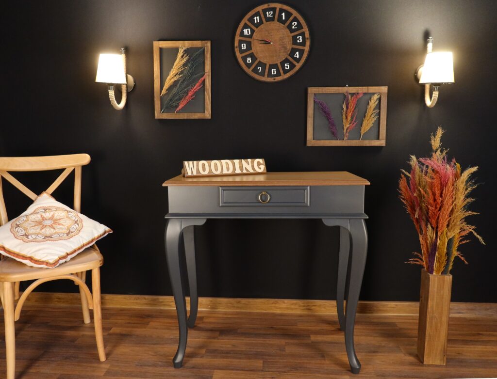 Wooding 80 Cm Masif Antrasit Naturel Dresuar