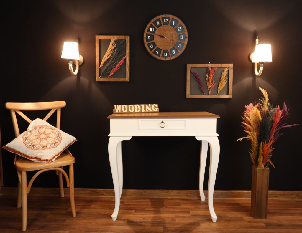 Wooding 80 Cm Masif Beyaz Naturel Dresuar