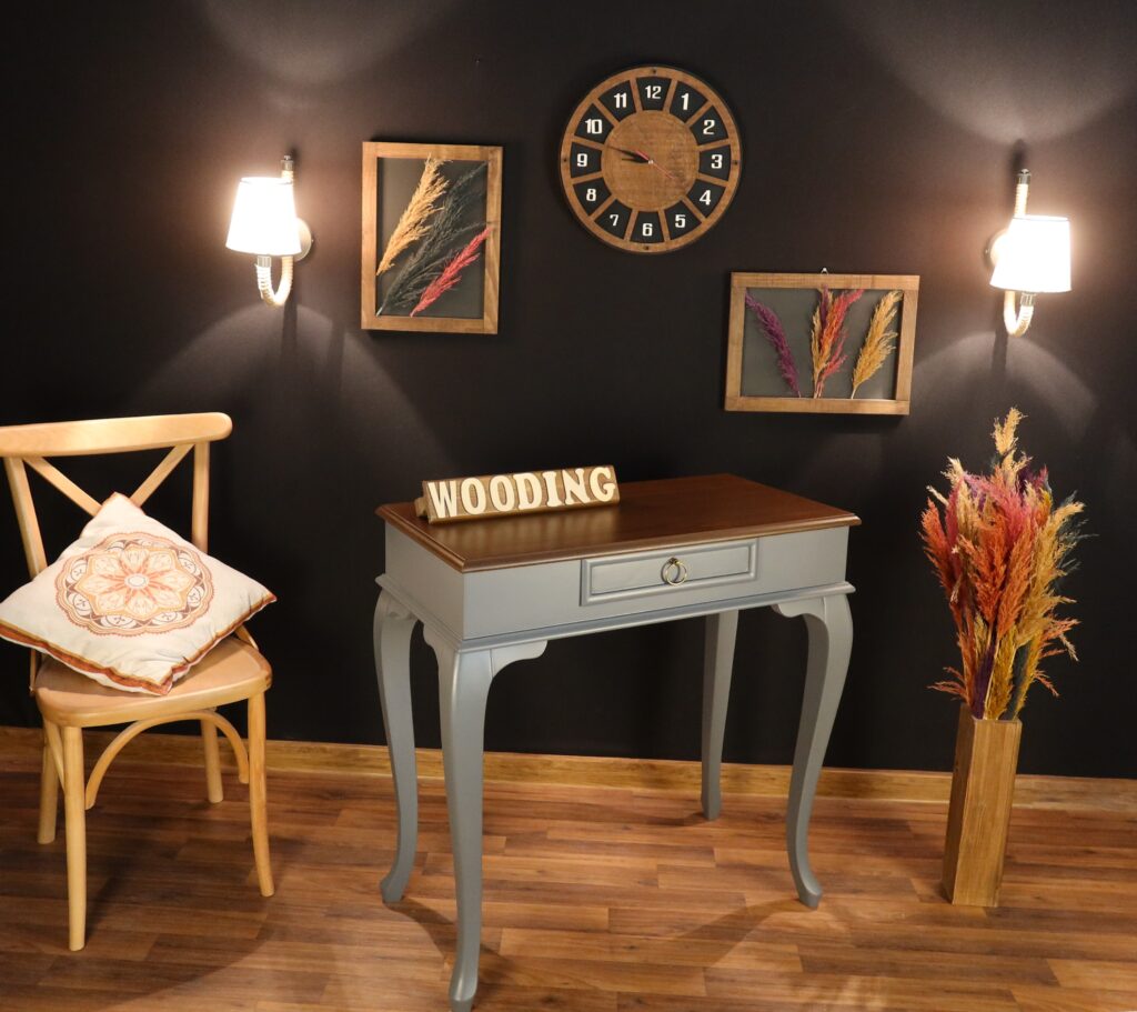 Wooding 80 Cm Masif Gri Ceviz Dresuar - Görsel 4