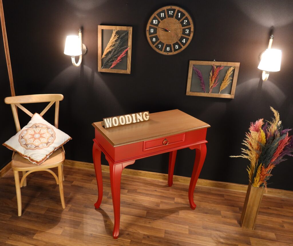 Wooding 80 Cm Masif Kırmızı Naturel Dresuar - Görsel 2