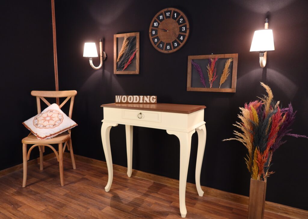 Wooding 80 Cm Masif Krem Naturel Dresuar - Görsel 4