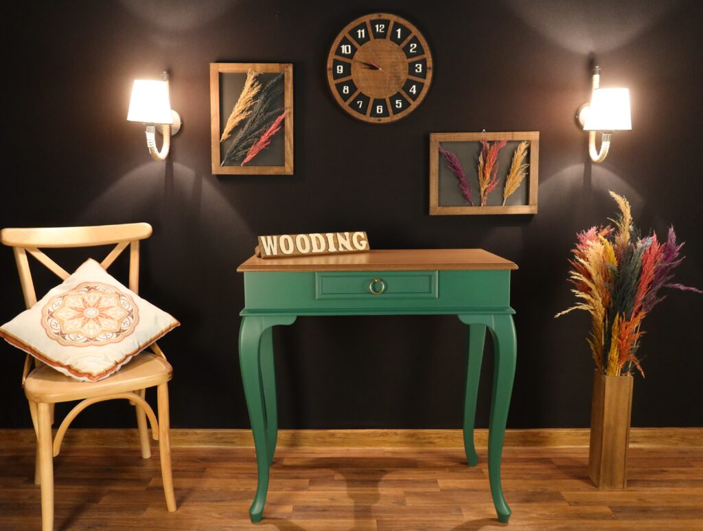 Wooding 80 Cm Masif Yeşil Naturel Dresuar