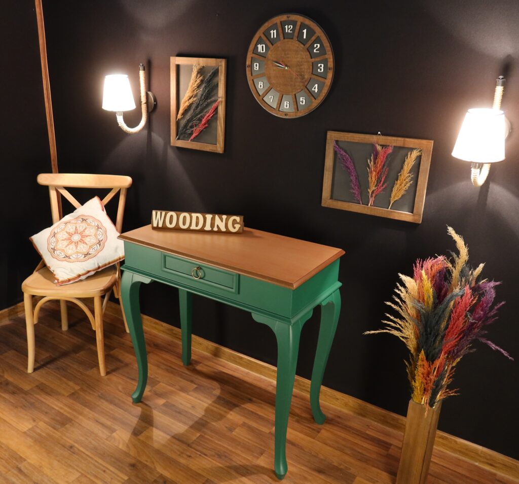 Wooding 80 Cm Masif Yeşil Naturel Dresuar - Görsel 3
