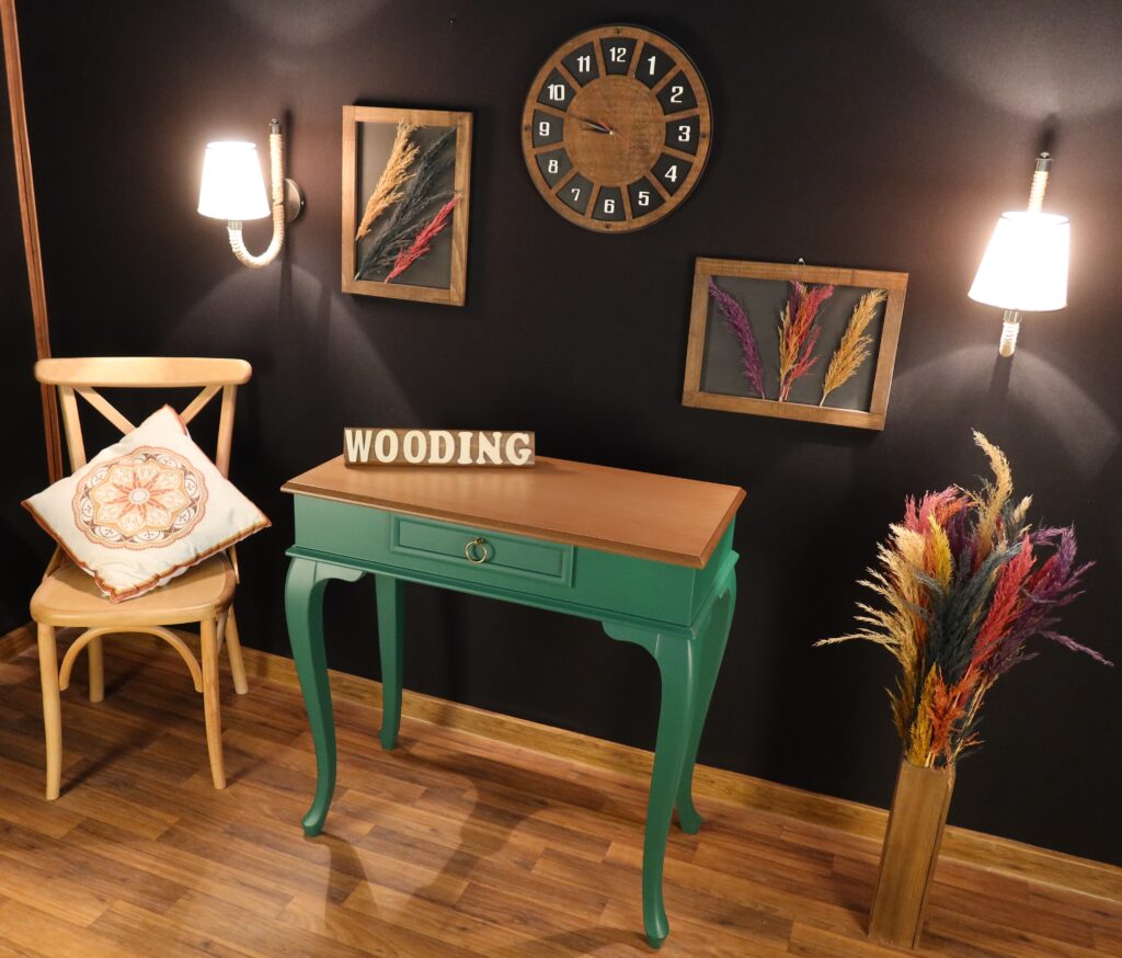 Wooding 80 Cm Masif Yeşil Naturel Dresuar - Görsel 4