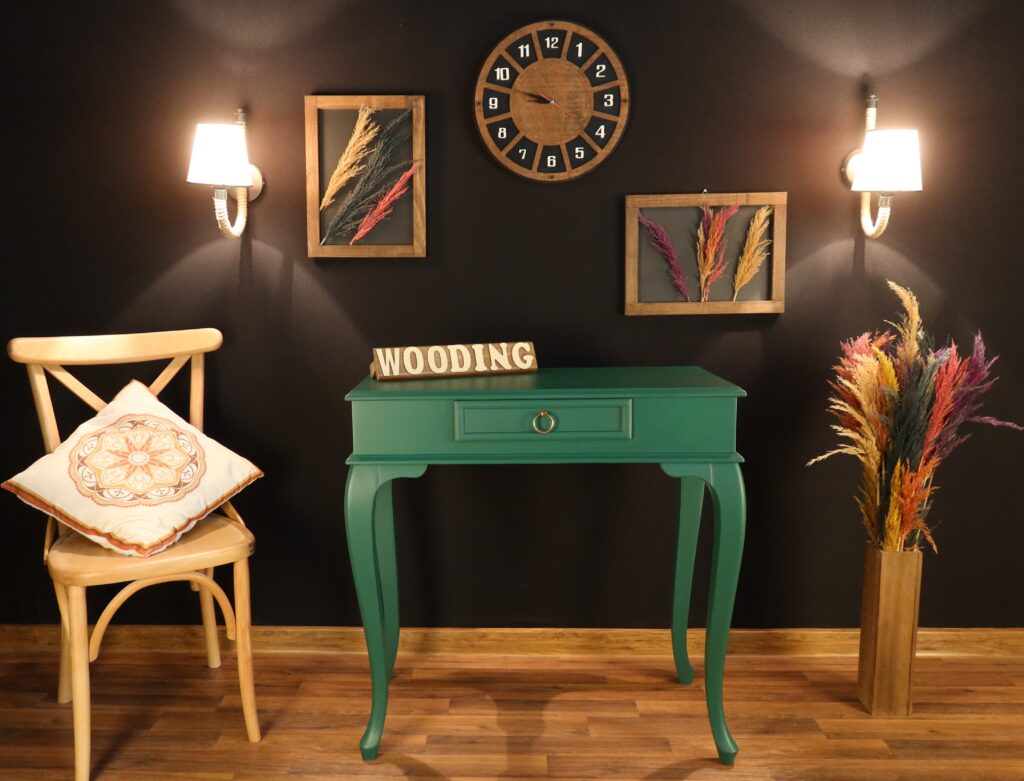 Wooding Mobilya 80 Cm Çekmeceli Masif Yeşil Dresuar
