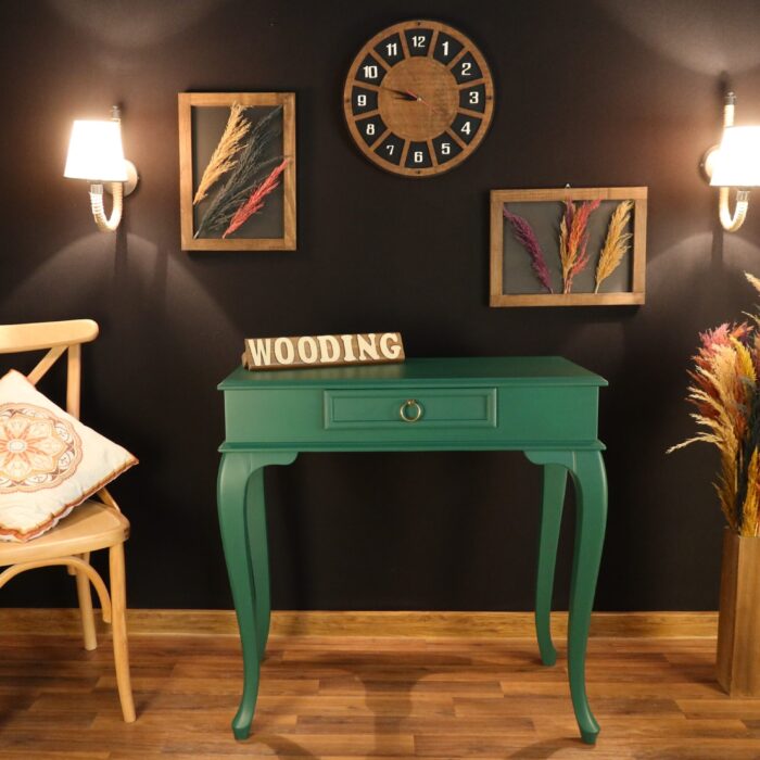 Wooding Mobilya 80 Cm Çekmeceli Masif Yeşil Dresuar