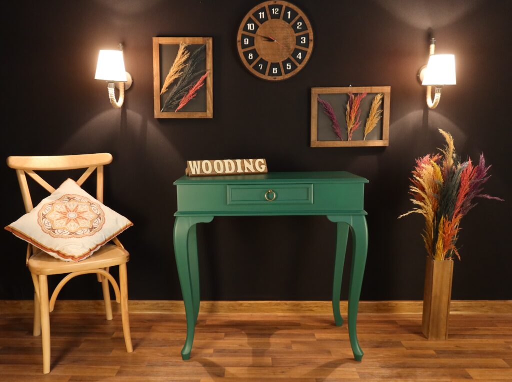 Wooding Mobilya 80 Cm Çekmeceli Masif Yeşil Dresuar - Görsel 4