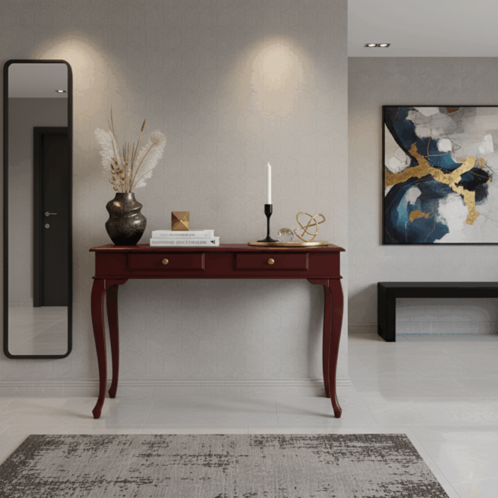 Wooding Mobilya 100 Cm Masif Lükens Bordo Dresuar