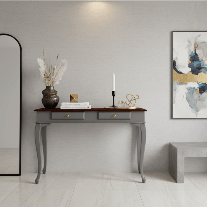 Wooding Mobilya 100 Cm Masif Lükens Gri Ceviz Dresuar